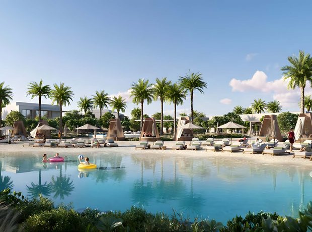 Oasis Lagoon and its beaches